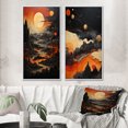 thumbnail image 1 of Designart "Jupiter Mars Bold II" Jupiter Framed Wall Art Set Of 2 - Orange Fantasy Frame Gallery Set For Office Decor, 1 of 7