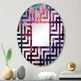 thumbnail image 1 of Designart "Kabbalah's Colorful Kaleidoscope in Judaism I" Judaism Maze Round Wall Mirror - Spiritual Oval Printed Decorative Mirror - Multiple Color Options, 1 of 5