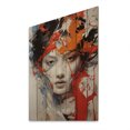 thumbnail image 1 of Designart "Kabuki Reverie Woman Portrait in Japon Art II" Portrait Print on Natural Pine Wood, 1 of 5