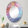 thumbnail image 1 of Designart "Kaleidoscope Dreams I" Rainbow Polka Dot Round Wall Mirror - Landscapes Oval Printed Decorative Mirror - Multiple Color Options, 1 of 5