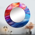thumbnail image 1 of Designart "Kaleidoscope Dreams I" Rainbow Rund Mirror For Wall Decor - Large Multicolor Round Print Mirror - Round Traditional Mirror - Wall Mounted Round Large Mirror - 23" x 23", 1 of 6