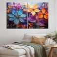 thumbnail image 1 of Designart "Kaleidoscope of Colorful Prisms I" Abstract Collages Wall Art Prints Set, 1 of 5