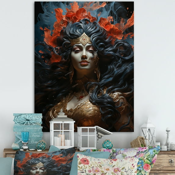 Designart "Kalis Divine Hinduisim Art wall art" Hinduisim Wall Art Living Room
