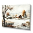thumbnail image 1 of Designart Kansas Farm In Winter Canvas Wall Art, 1 of 5
