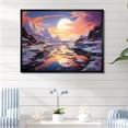 thumbnail image 1 of Designart "Kawaii-Style Landscape In Alaska" Glacier Floater Framed Wall Art Prints, 1 of 5