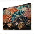 thumbnail image 1 of Designart "Kimonos and Fans Japanese Traditional Elegance IV" Japanese Print on Natural Pine Wood, 1 of 5