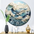 thumbnail image 1 of Designart "Kinetic Waves in the World of Art I" Nautical & Beach Oversized Wall Clock, 1 of 5