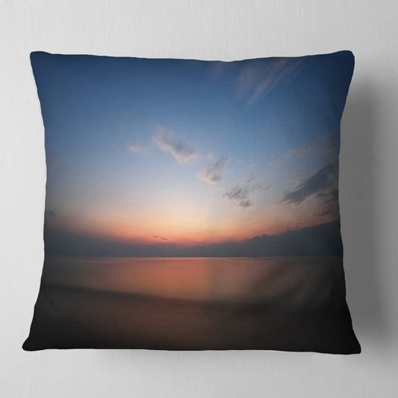 Designart Ko Samui Sea Sunrise Panorama - Oversized Beach Throw Pillow - 16x16