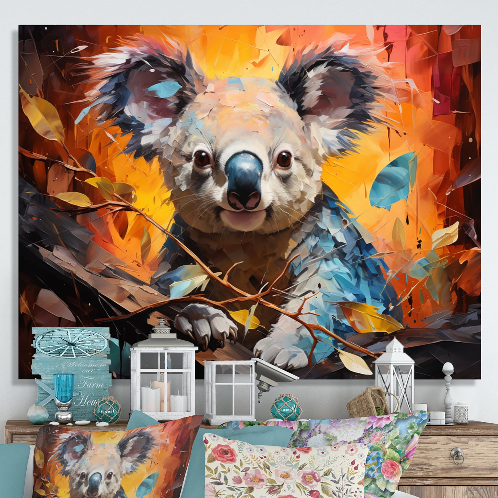 Designart "Koala Koalas Serenity composition I" Animals Wall Art Print ...
