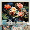 thumbnail image 1 of Designart "Koi Pond China Art painting" China Art Floater Framed Wall Decor, 1 of 7
