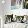 thumbnail image 1 of Designart Krka Waterfall Landscape - Abstract Throw Pillow - 18x18, 1 of 5