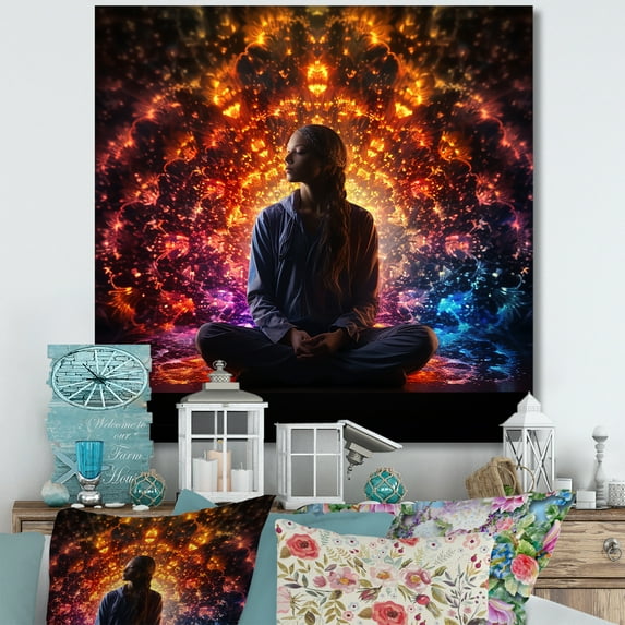 Designart "Kundalini Awakening In Yoga I" Yoga Wall Art Prints