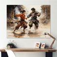 thumbnail image 1 of Designart "Kung Fu China Art painting I" Chinese Canvas Art Print, 1 of 5