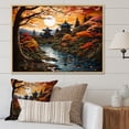 thumbnail image 1 of Designart "Kyoto Autumn Asian Painting I" Asian Art Floater Framed Canvas Print, 1 of 7