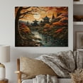 thumbnail image 1 of Designart "Kyoto Autumn Asian Painting I" Asian Art Print on Natural Pine Wood, 1 of 5
