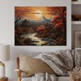 thumbnail image 1 of Designart "Kyoto Autumn Asian Painting II" Asian Art Print on Natural Pine Wood, 1 of 5