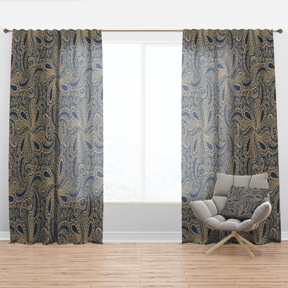 Designart 'Lace Mandala Pattern I' Bohemian & Eclectic Curtain Panel