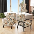 thumbnail image 1 of Designart "Lace With Rustic Charm" Brown Floral Upholstered Accent Chair - Cottage Arm Chair For Living Room, 1 of 5