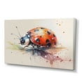 thumbnail image 1 of Designart Ladybug On A Leaf Watercolor Canvas Wall Art, 1 of 5