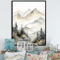 thumbnail image 1 of Designart "Lake And Forest Dream In Watercolor II" Landscape Mountains Floater Framed Canvas Prints, 1 of 5