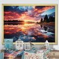thumbnail image 1 of Designart "Lake Horizon Sunset Beauty I" Cottage Framed Wall Art Decor - Country Blue Lake Hallway Framed Wall Art Decor, 1 of 6