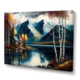 thumbnail image 1 of Designart Lake House Scenery In Fall II Canvas Wall Art, 1 of 5