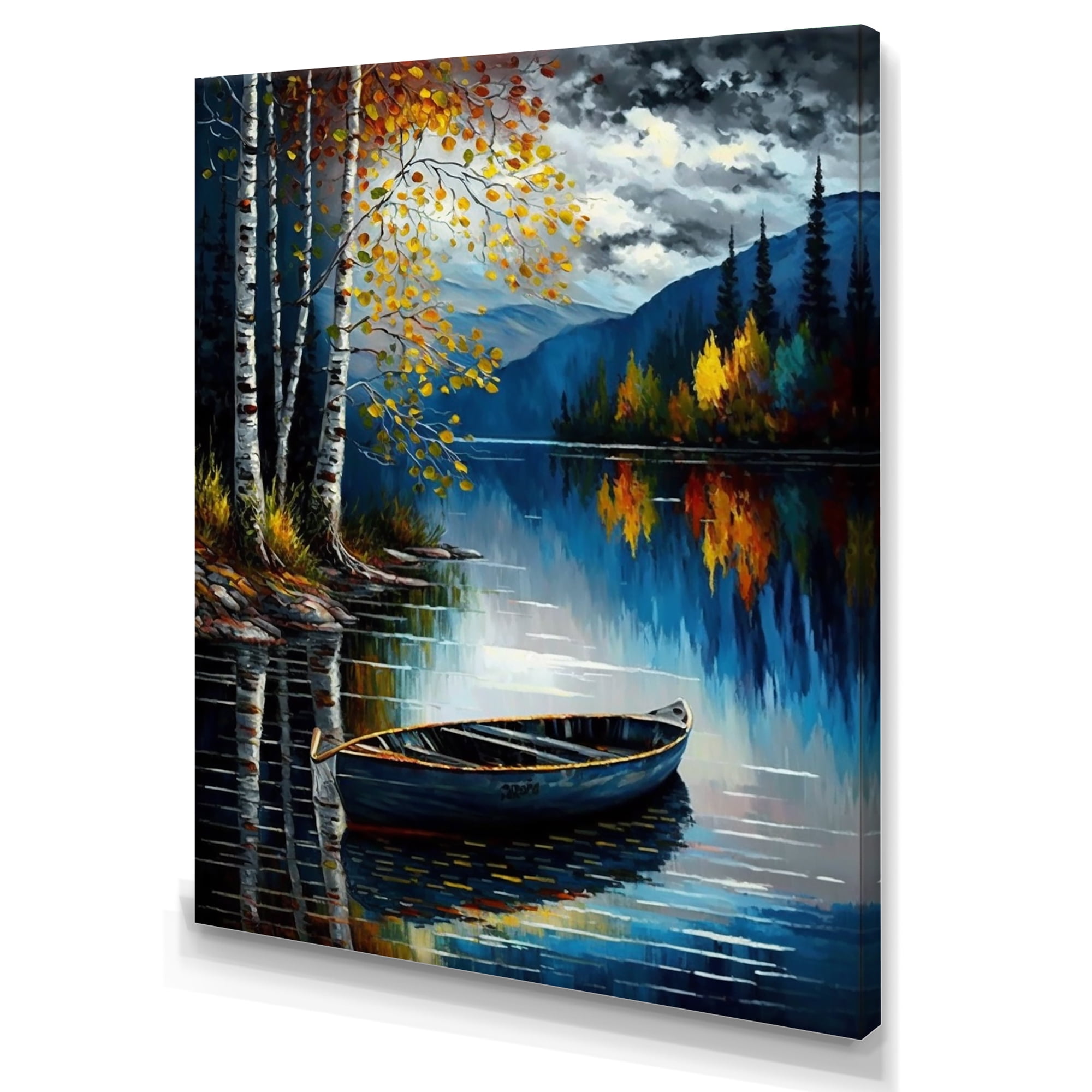 Designart Lake House Scenery In Summer II Canvas Wall Art
