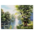 thumbnail image 1 of Designart ' Lake In The Forest Summer Day - Landscape ' Lake House Canvas Wall Art Print, 1 of 4