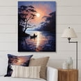 thumbnail image 1 of Designart "Lake Silent Waters Painting I" Cottage Wall Art Print, 1 of 5