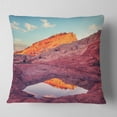 thumbnail image 1 of Designart Lake in National Monument Park - Landscape Printed Throw Pillow - 16x16, 1 of 4