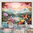 thumbnail image 1 of Designart "Lakefront Allure Birds Of Paradise" Birds Of Paradise Floater Framed Wall Decor, 1 of 5
