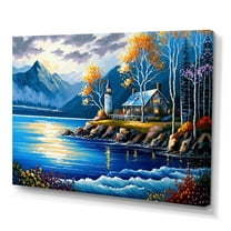 Designart Lakehouse On The Coast In Summer II Canvas Wall Art