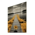 thumbnail image 1 of Designart "Lakeside Retreat Serenity by the Yellow Grey Lake I" Cottage Print on Natural Pine Wood, 1 of 5