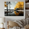 thumbnail image 1 of Designart "Lakeside Retreat Serenity by the Yellow Grey Lake II" Lake House Cottage Canvas Wall Art, 1 of 5