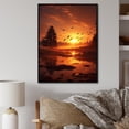 thumbnail image 1 of Designart "Lakeside Serenity Morning Sunrise II" Landscape & Nature Floater Framed Canvas Wall Art, 1 of 7