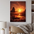 thumbnail image 1 of Designart "Lakeside Serenity Morning Sunrise II" Landscape & Nature Floater Framed Canvas Wall Art, 1 of 7