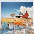 thumbnail image 1 of Designart "Landscape Barns Rural Collage I" Barns Canvas Wall Art, 1 of 5