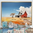 thumbnail image 1 of Designart "Landscape Barns Rural Collage I" Barns Floater Framed Canvas Wall Art, 1 of 7