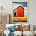 thumbnail image 1 of Designart "Landscape Barns Rural Collage IV" Farmhouse Floater Framed Wall Decor, 1 of 7