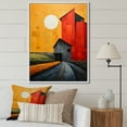 thumbnail image 1 of Designart "Landscape Barns Rural Collage VI" Farmhouse Floater Framed Canvas Art Print, 1 of 7
