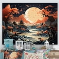 thumbnail image 1 of Designart "Landscape Bliss of Mountains and Rivers in China II" Landscapes Wall Art - Traditional Yellow China Bedroom Canvas Wall Art, 1 of 4