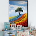 thumbnail image 1 of Designart "Landscape Chromatic Euphony I" Floral Floater Framed Canvas Print, 1 of 7