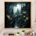 thumbnail image 1 of Designart "Landscape Of Cinematic Mystery Castles" Abstract Landscape Floater Framed Canvas Wall Art, 1 of 5