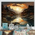 thumbnail image 1 of Designart "Landscape Of Sunrise In The Canyon Desert I" Canyon Canvas Wall Art, 1 of 7