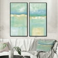 thumbnail image 1 of Designart "Landscape of Olive Sprigs - Nature's Canvas I" Abstract Liquid Ink Framed Wall Art Set Of 2 - Modern Blue Gallery Wall Frame Set For Home Decor, 1 of 6
