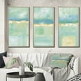 thumbnail image 1 of Designart "Landscape of Olive Sprigs - Nature's Canvas I" Abstract Liquid Ink Framed Wall Art Set Of 3 - Blue Modern Frame Canvas Set For Living Room Decor, 1 of 6