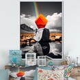thumbnail image 1 of Designart " Landscape & Orange Prism" Rainbow Floater Framed Canvas Wall Art, 1 of 7