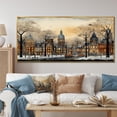 thumbnail image 1 of Designart "Landscape of a Russian City in Winter I" Extra Large Landscapes Framed Wall Art - Traditional Grey Winter Landscape Entryway Framed Wall Art Print, 1 of 7