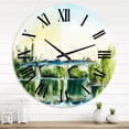 thumbnail image 1 of Designart 'Landscape With Old Bridge In The Countryside' Traditional Wall Clock, 1 of 5