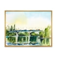 thumbnail image 1 of Designart 'Landscape With Old Bridge Over River In The Countryside' Traditional Framed Canvas Wall Art Print, 1 of 5